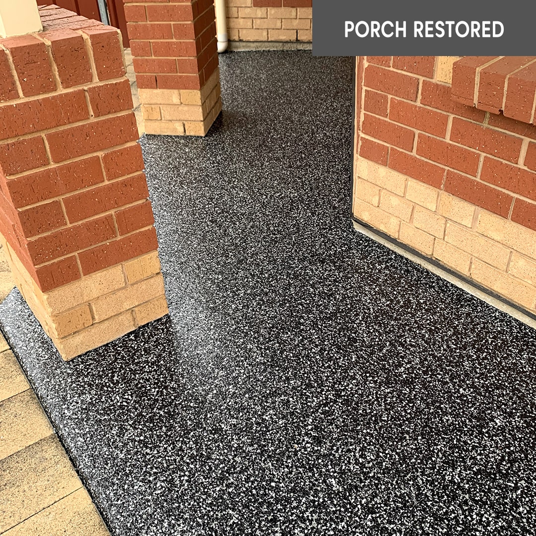front porch epoxy flake flooring