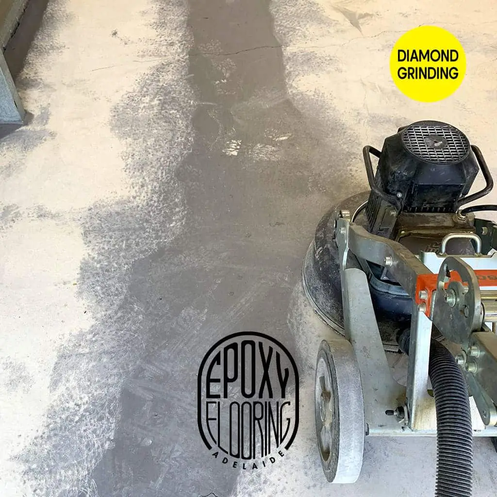 Diamond grinder. Epoxy floor preparation