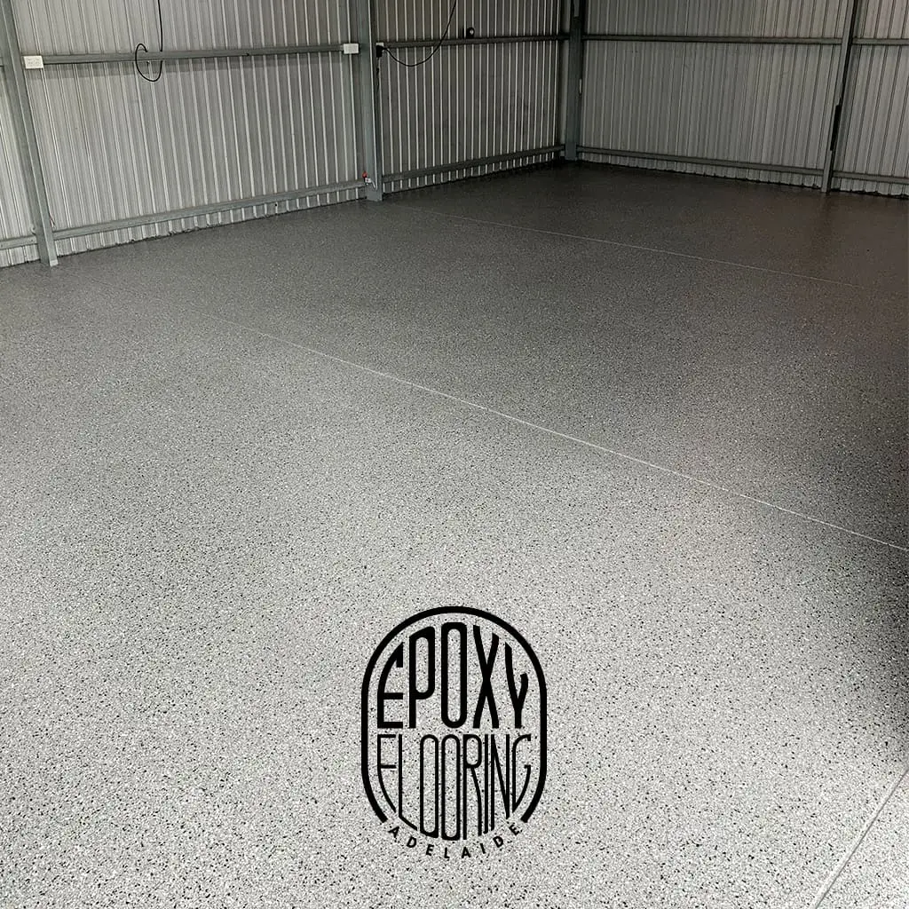 Epoxy floor in Adelaide shed