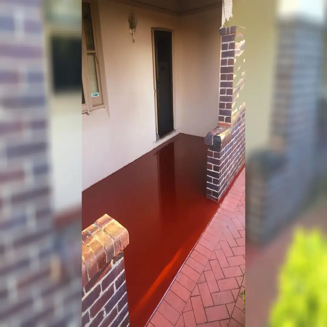 Front porch Brighton grind seal After