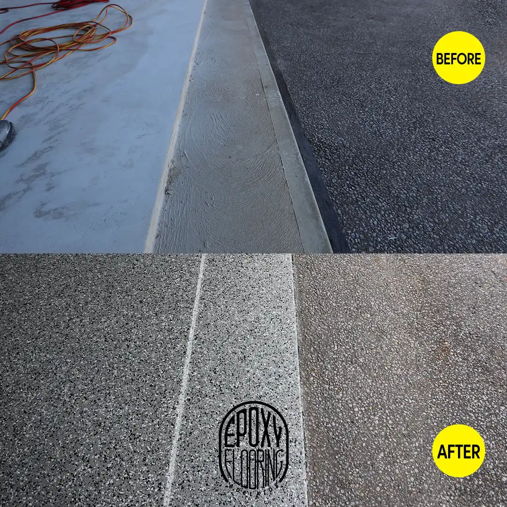 ePoxy Double Garage Before and After