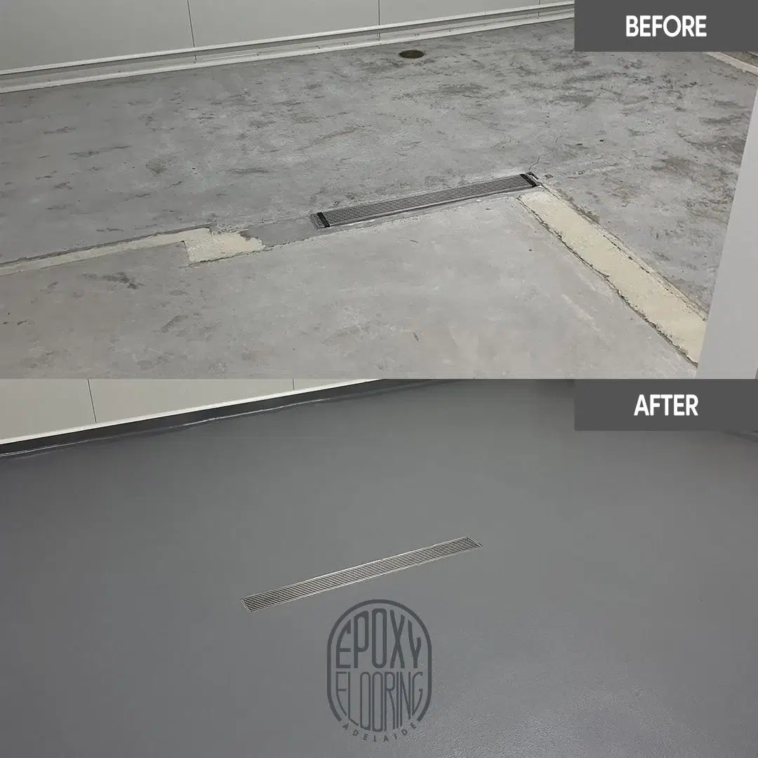 epoxy flooring around drain. commercial floors