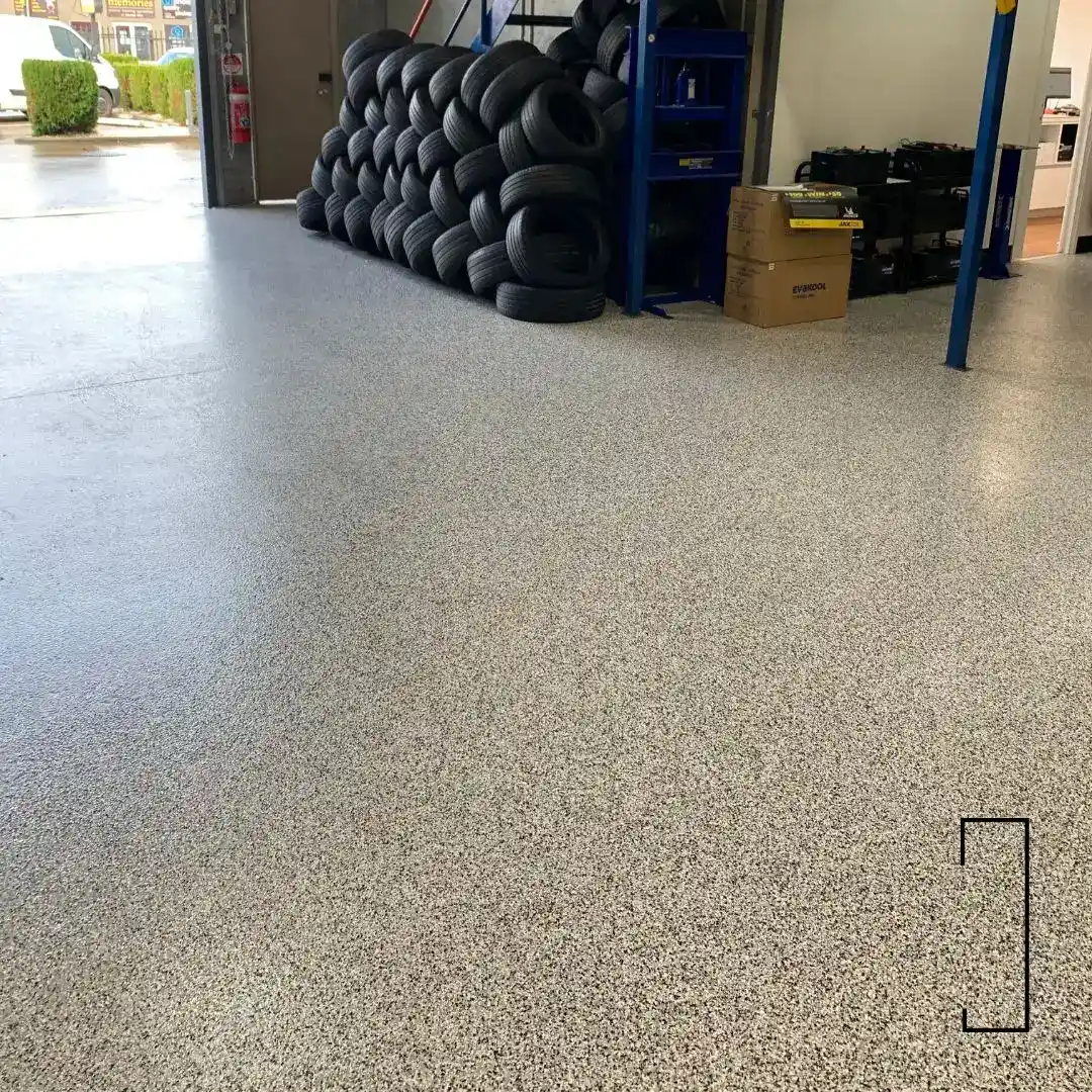 car center with epoxy floor EFA