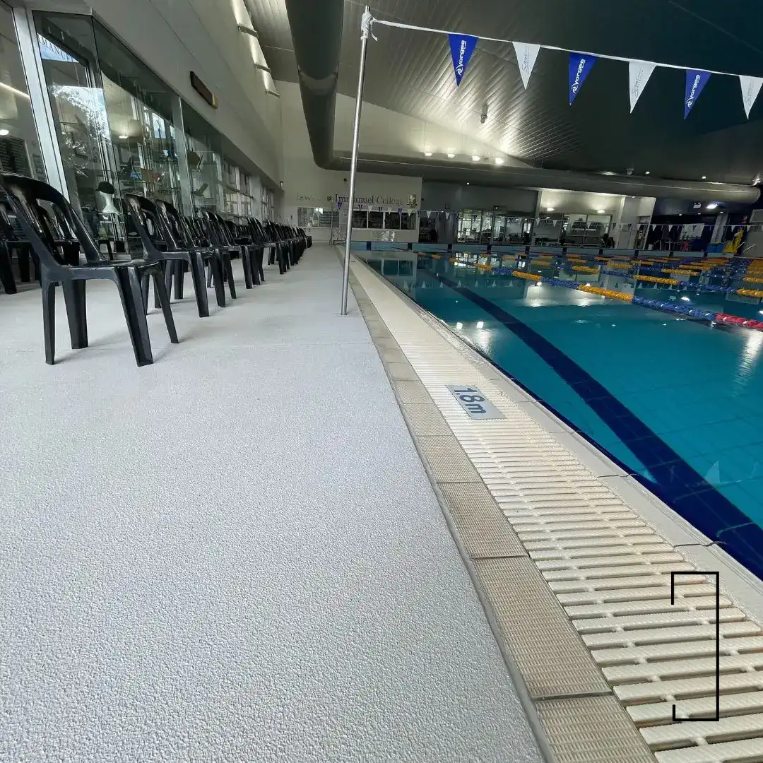 swimming pool with epoxy poolside EFA